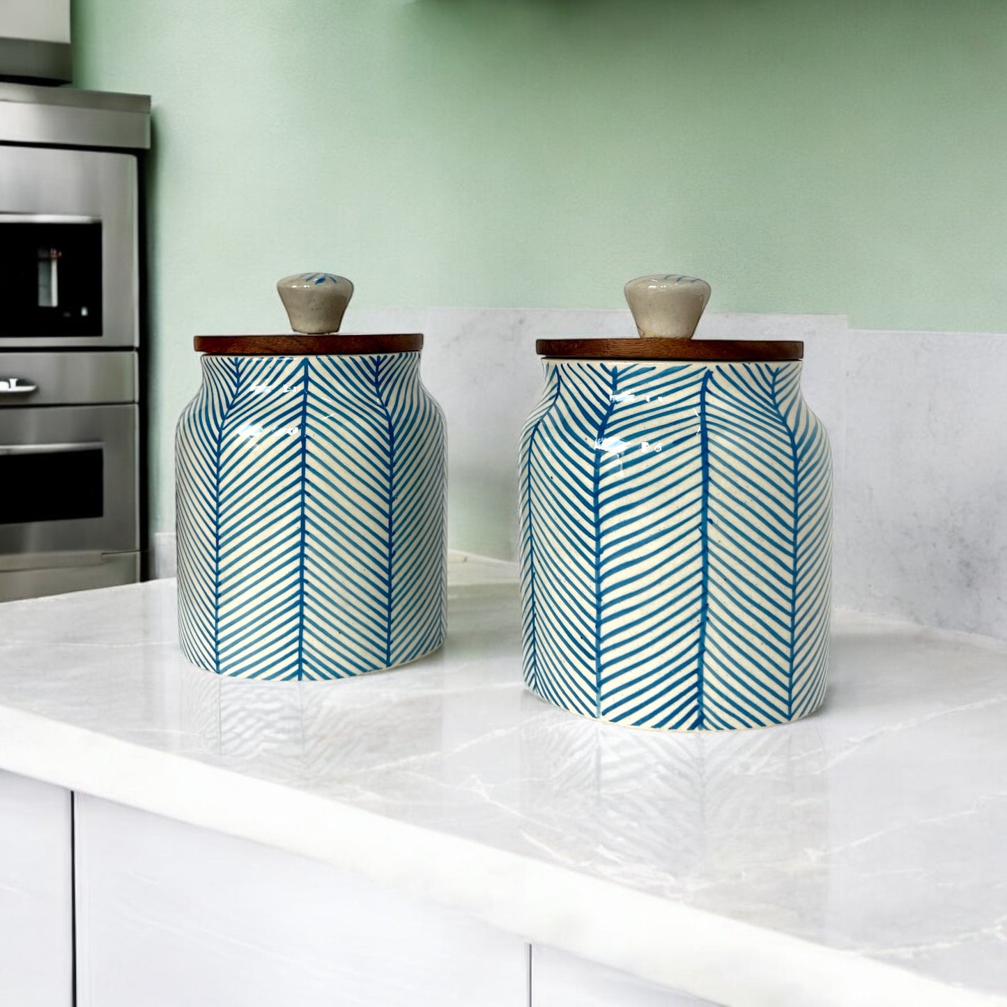 Blue Lines Jar (Set of 1)
