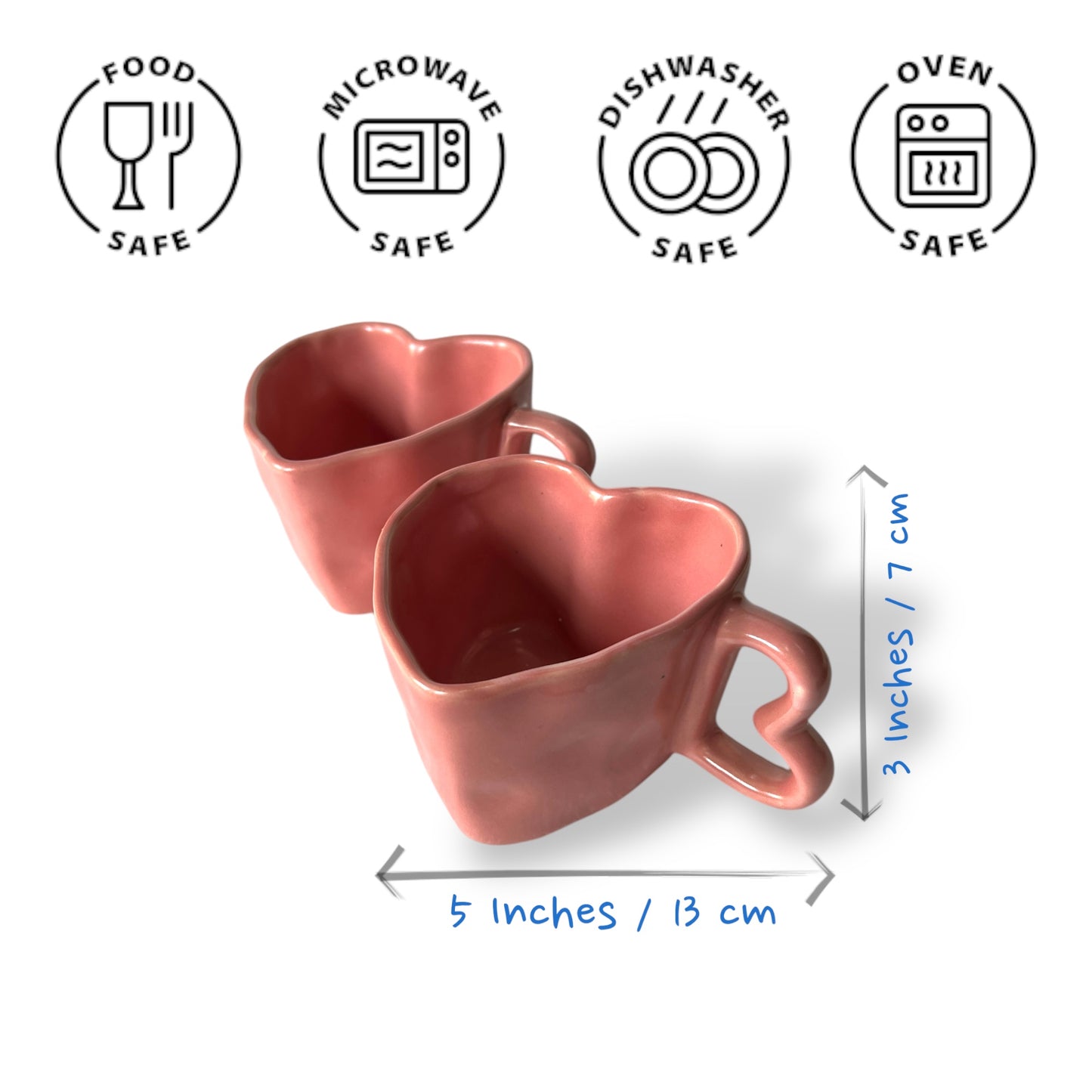 Blush Pink Hearts Coffee Mugs