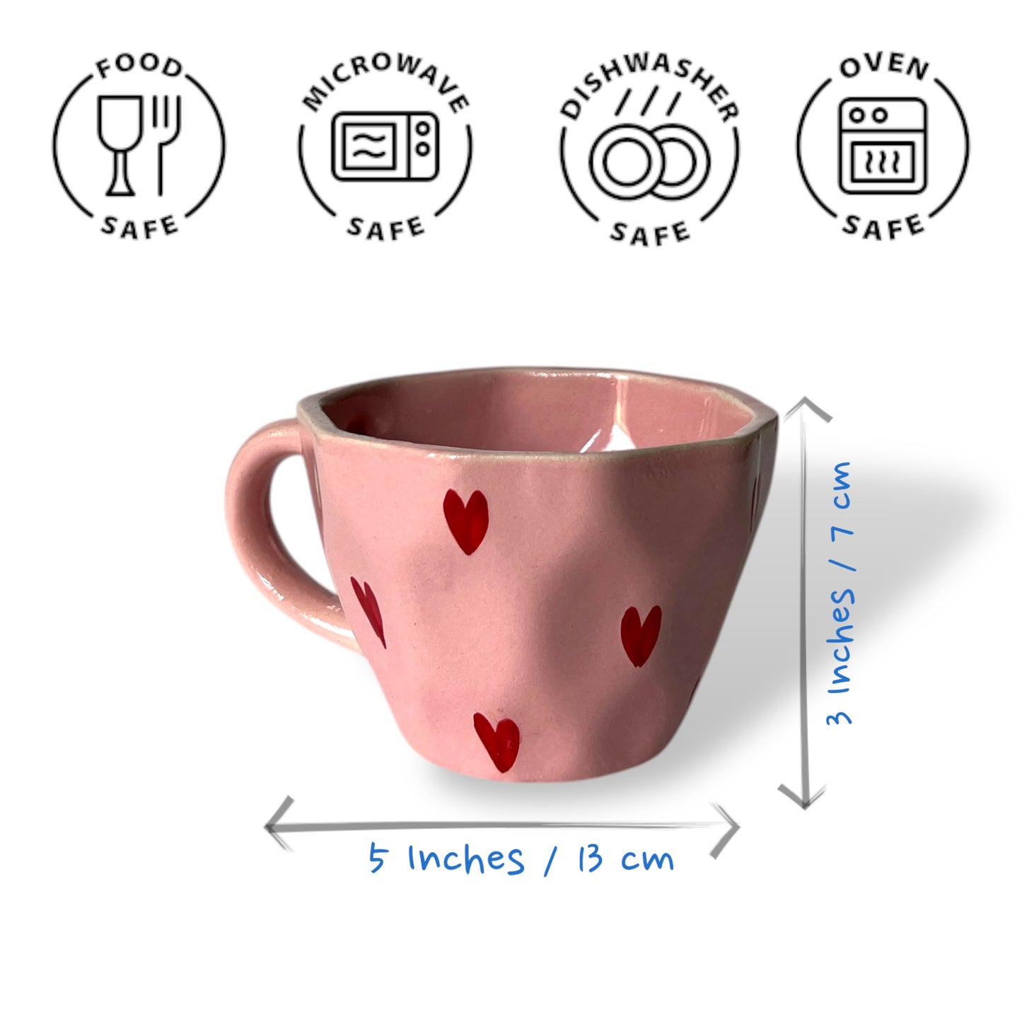 Two Diamond Hearts in Pink