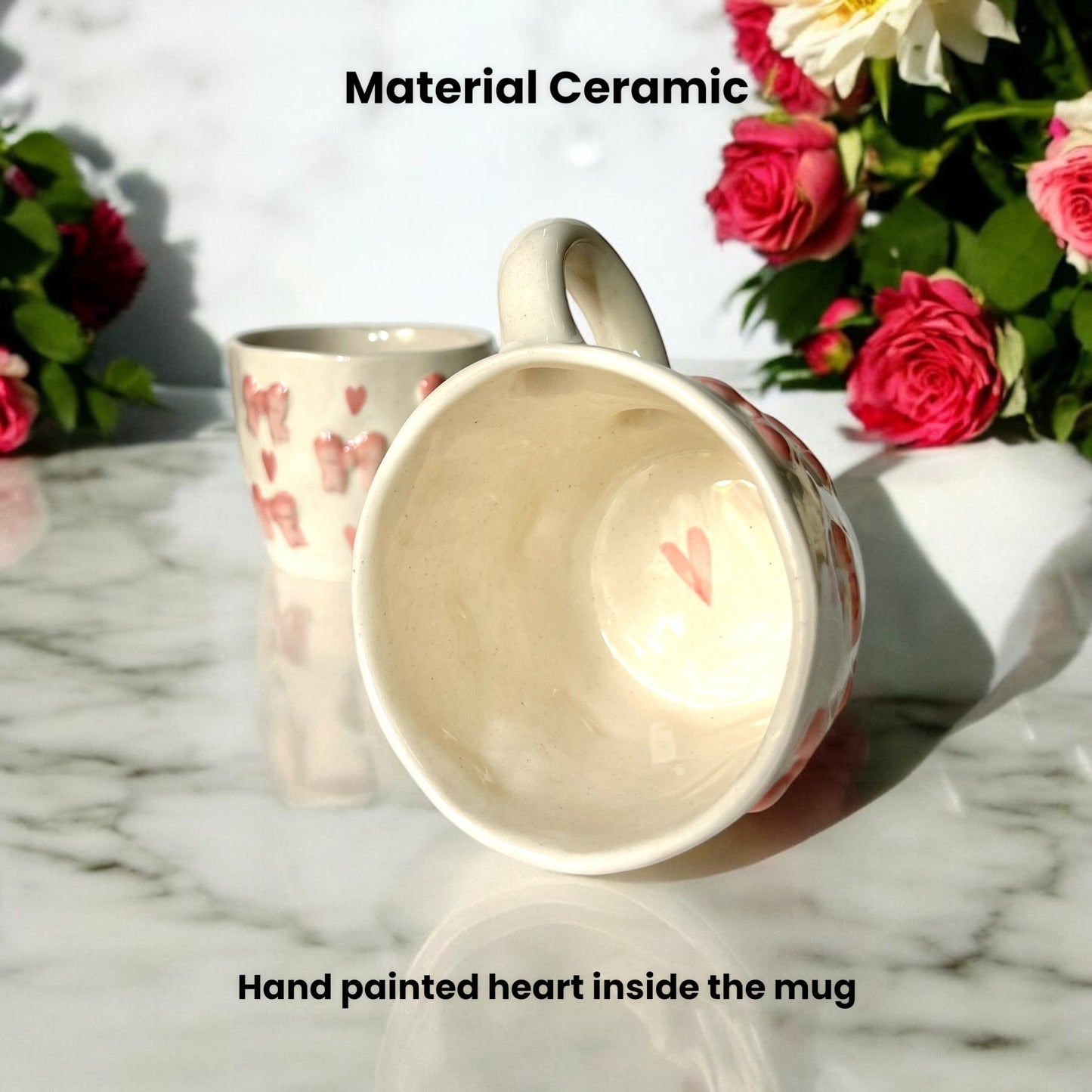 Two Bow and Hearts Mug