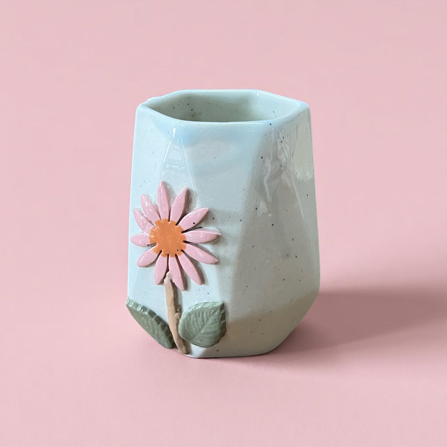 Diamond Cut Flower Mug