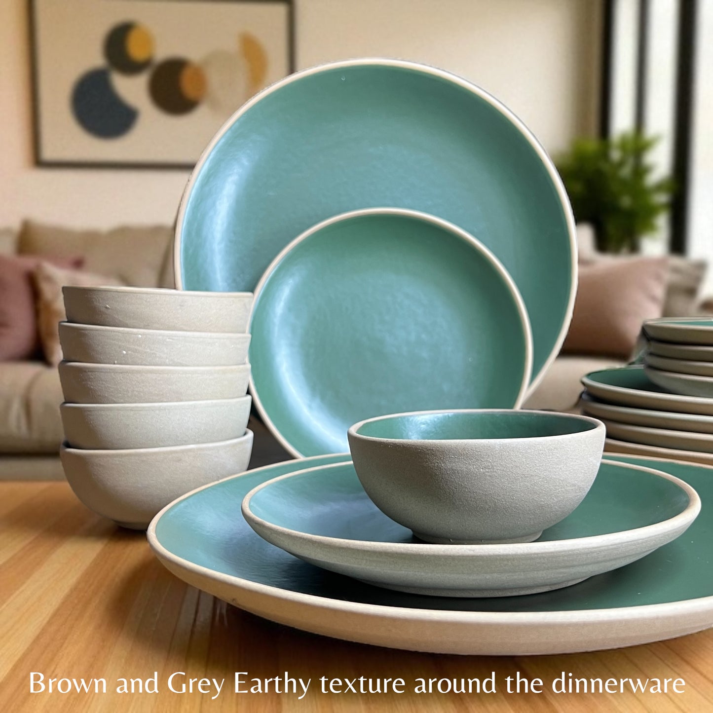 Earthy Green Dinner set (18pcs)
