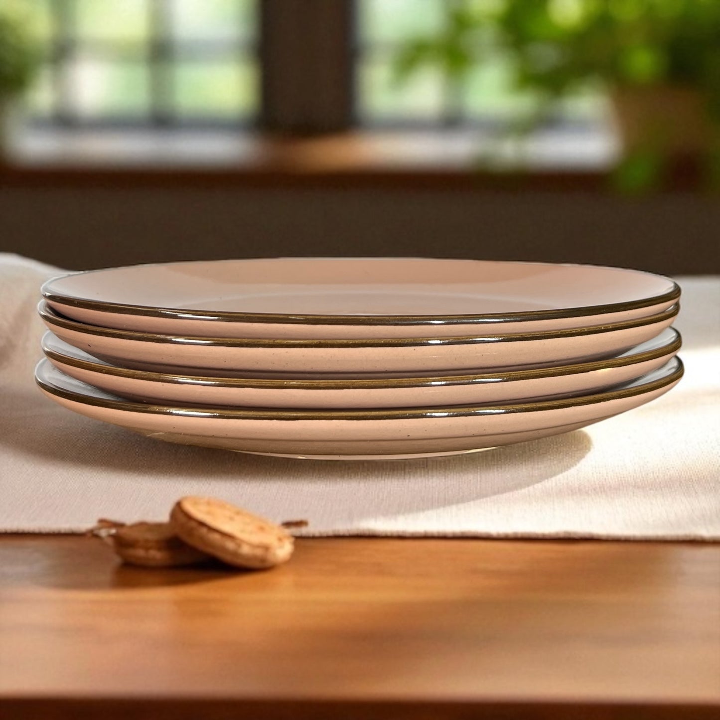 Coffee Brown Dinner Plates Set of 4