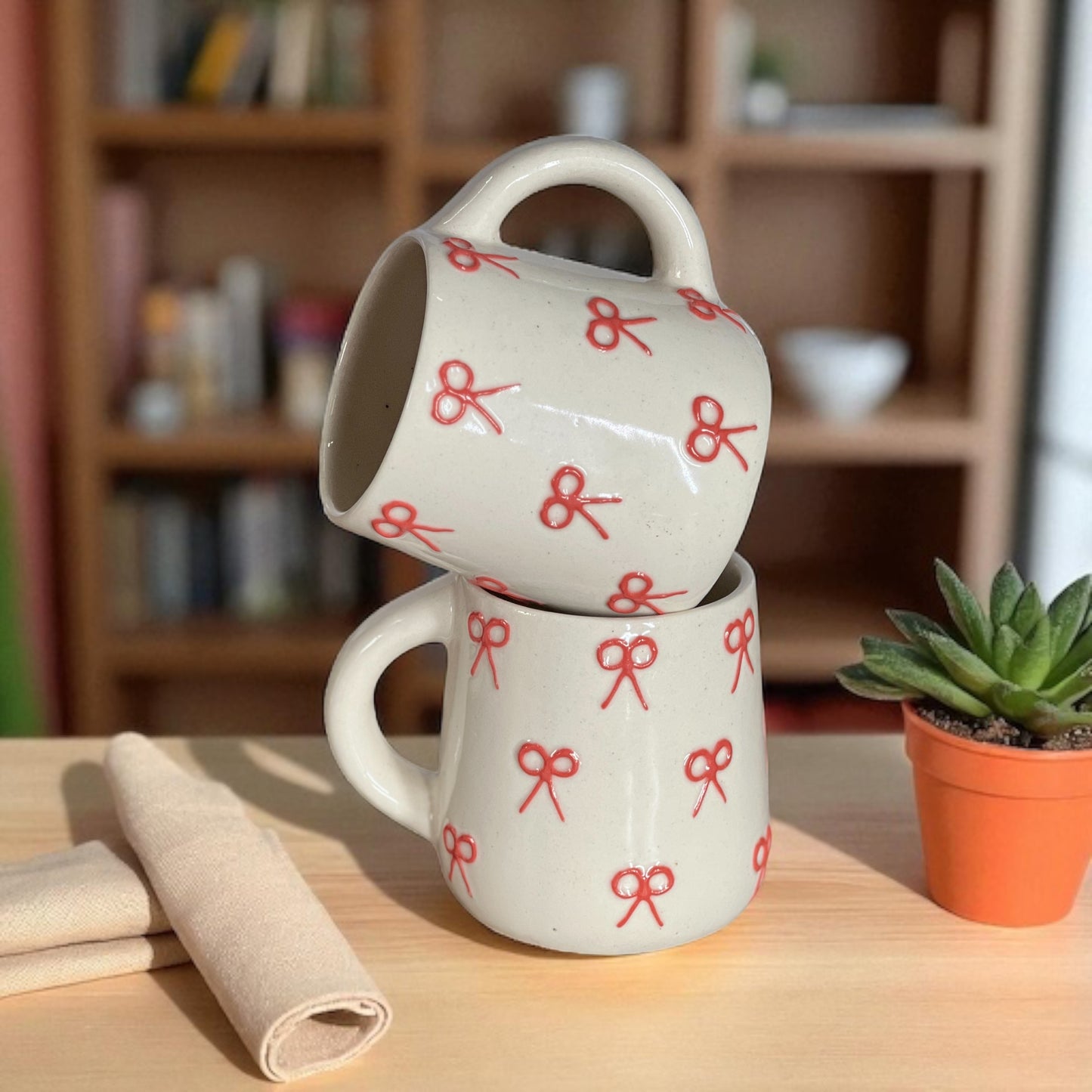 Two Pink Ribbon Mugs