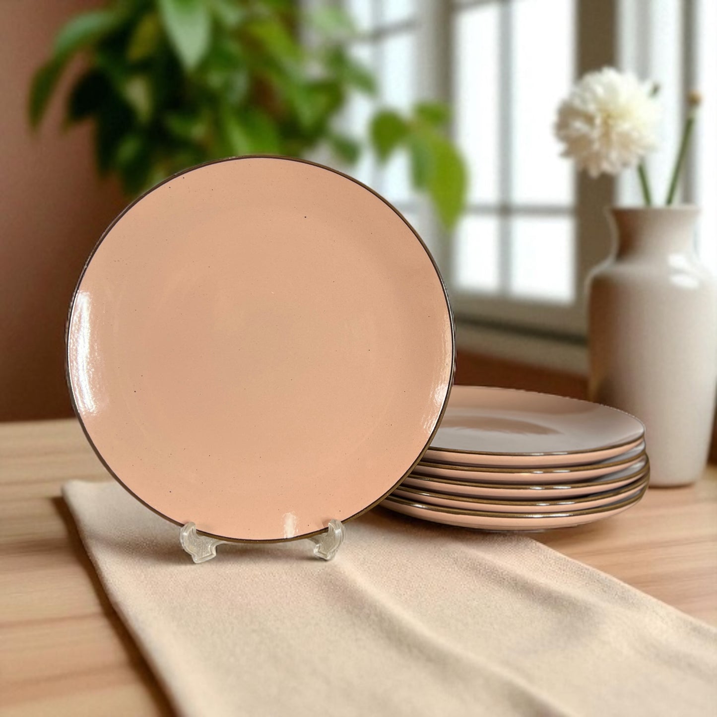 Coffee Brown Dinner Plates Set of 6