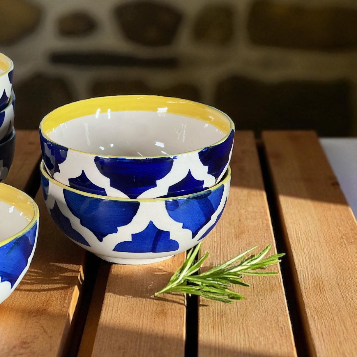 The Moroccan Blue Bowls Set of 6