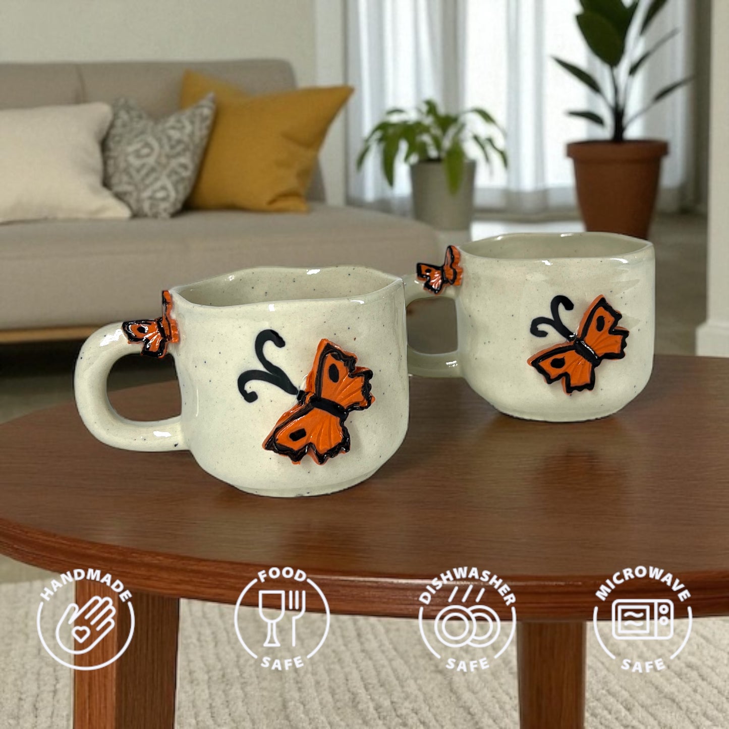 Butterfly Mug Set of 2