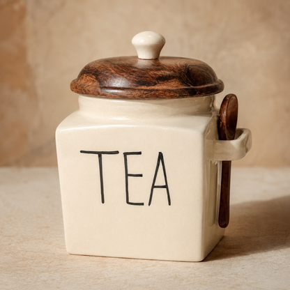 Tea Air Tight Jar with Spoon