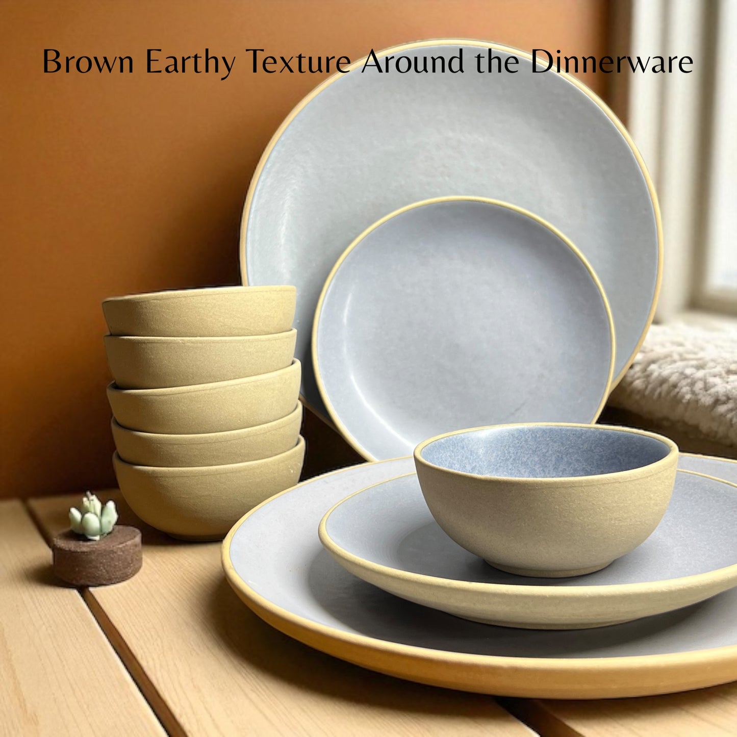 Earthy Blue Dinner set (18pcs)