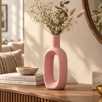 Hollow Pink Vase