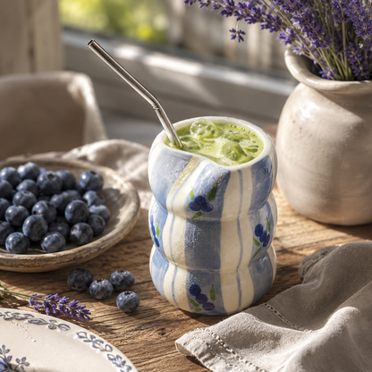 Blueberry Sipper Mug with Straw