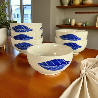 Blue Leaf Bowls / Katori
