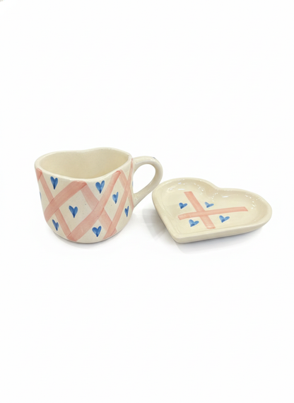 Big WholeHeart Mug Saucer