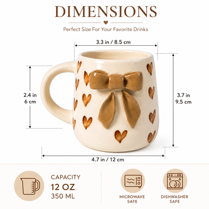 Brown Bow Love Mug