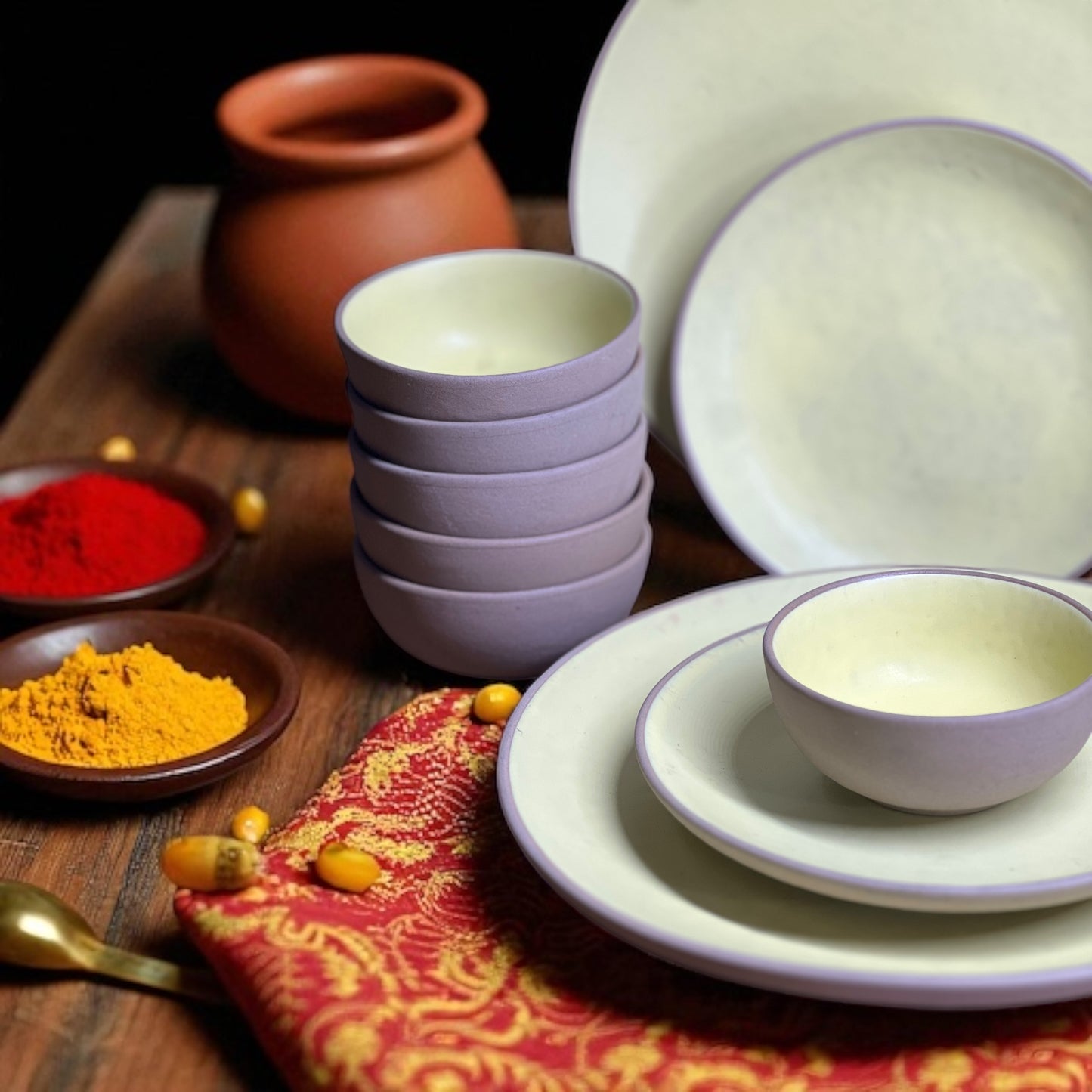 Earthy Lime Yellow Dinner set (18pcs)