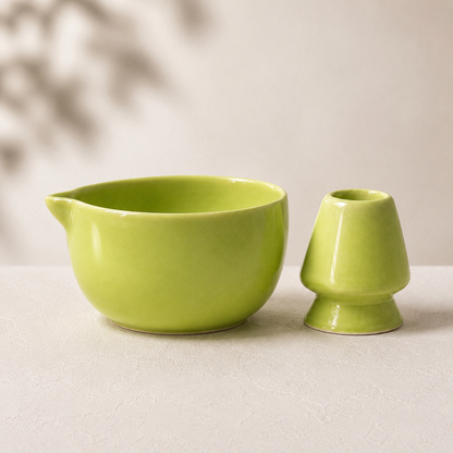 Green Matcha Bowl Set