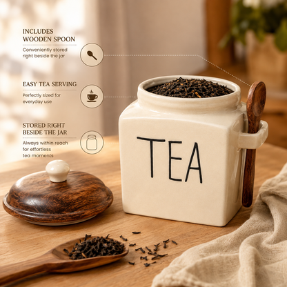 Tea Air Tight Jar with Spoon