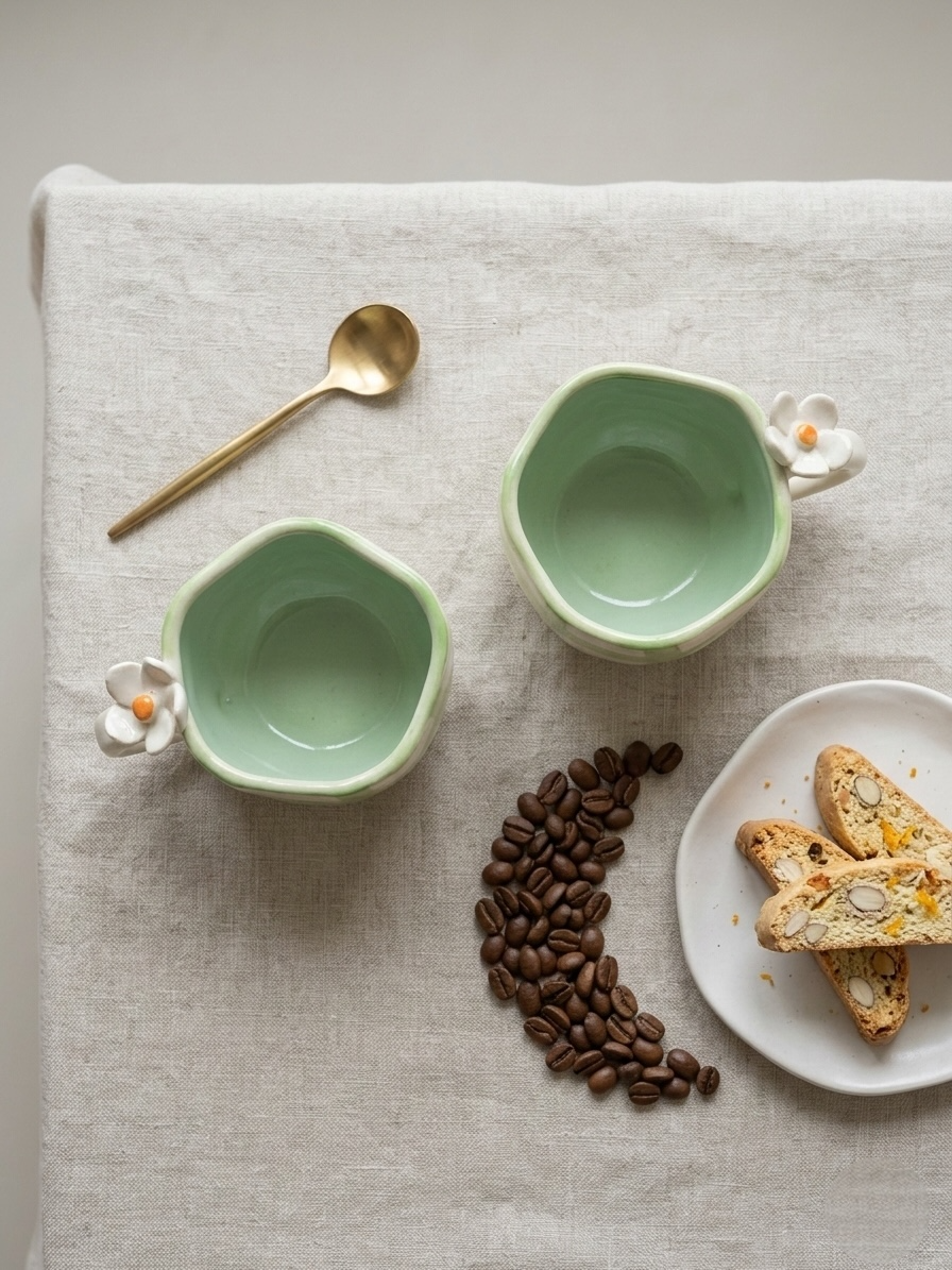 Green Check Mugs