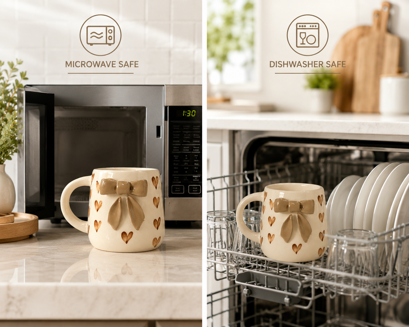 Brown Bow Love Mug