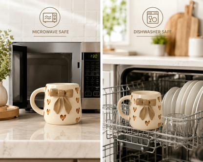 Brown Bow Love Mug