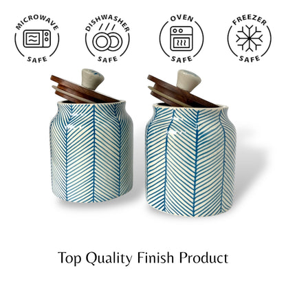 Blue Lines Jar (Set of 1)