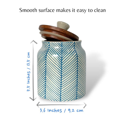 Blue Lines Jar (Set of 1)
