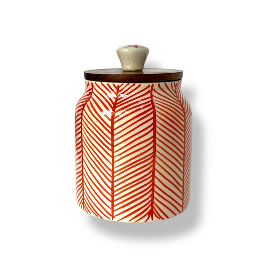 Red Lines Jar (Set of 1)