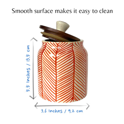 Red Lines Jar (Set of 1)