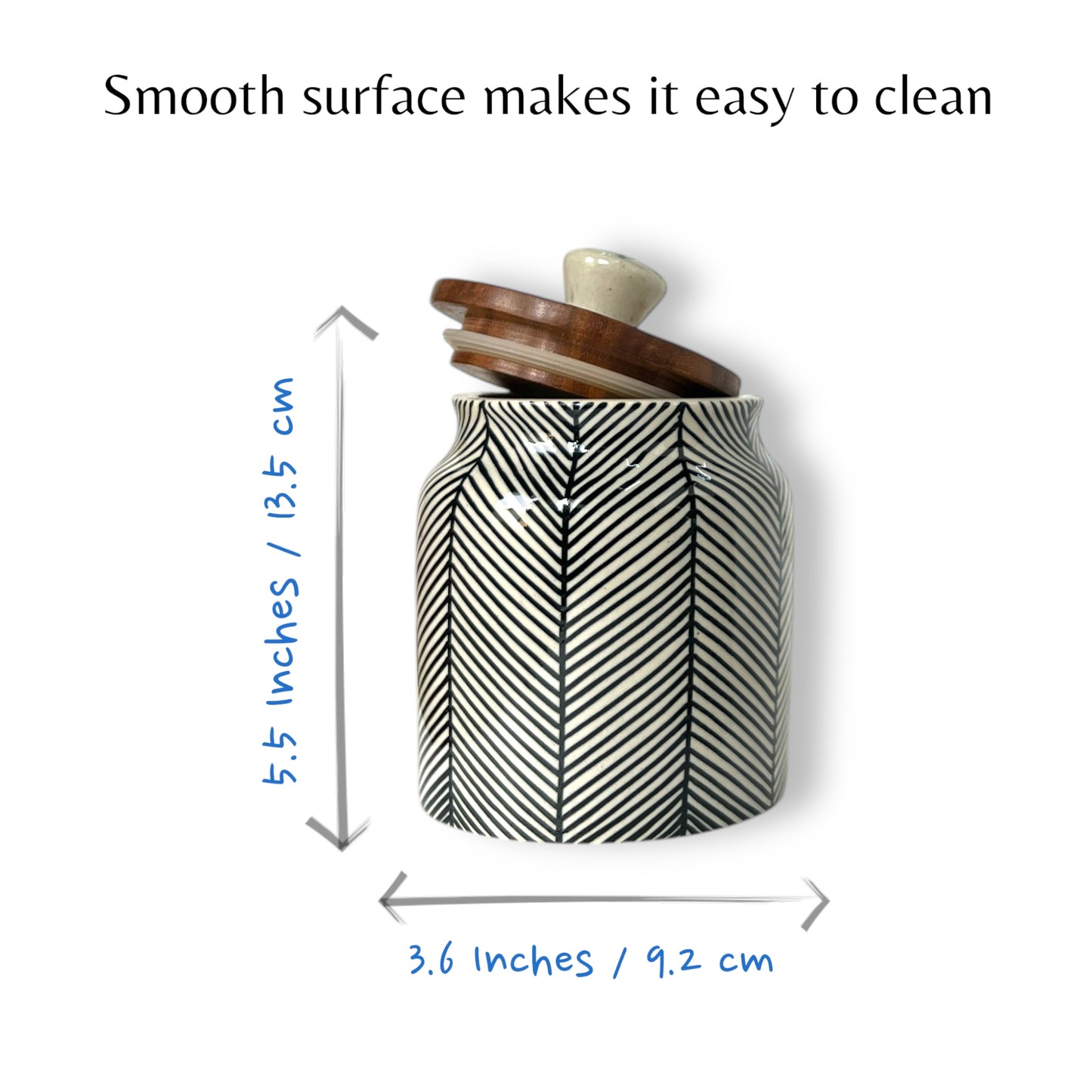 Black Lines Jar (Set of 1)