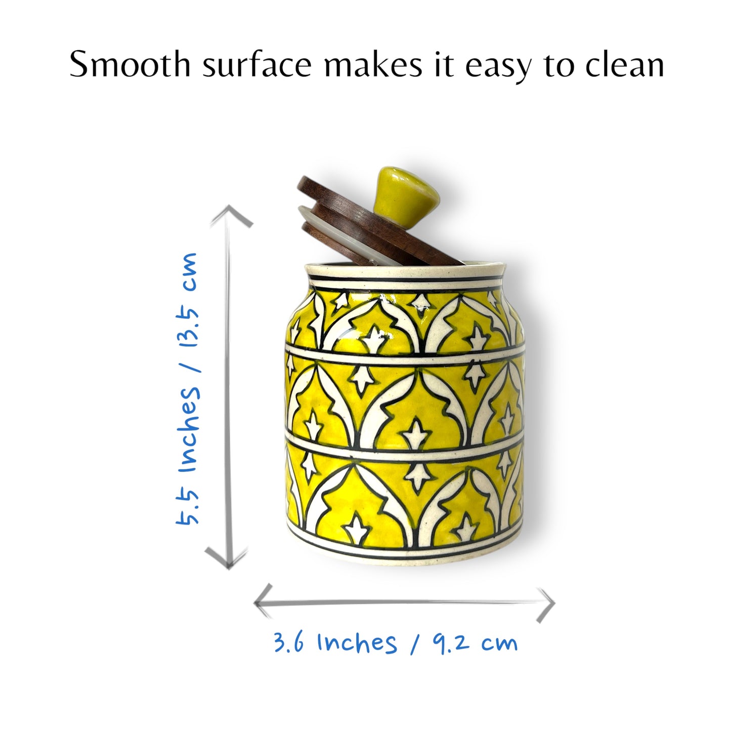 Yellow Mughal Garden Jar (Set of 1)