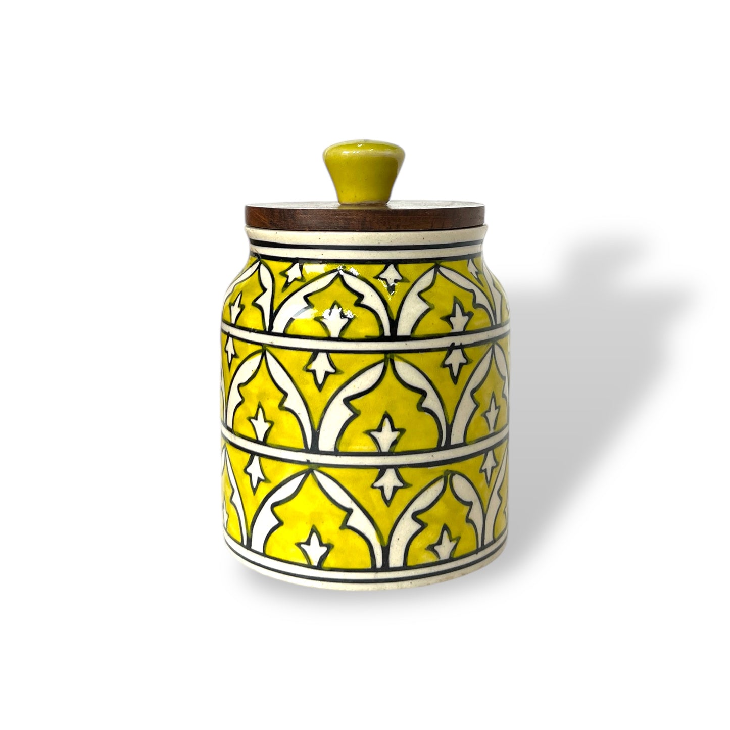 Yellow Mughal Garden Jar (Set of 1)