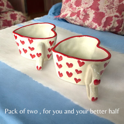 Red Hearts Coffee Mugs