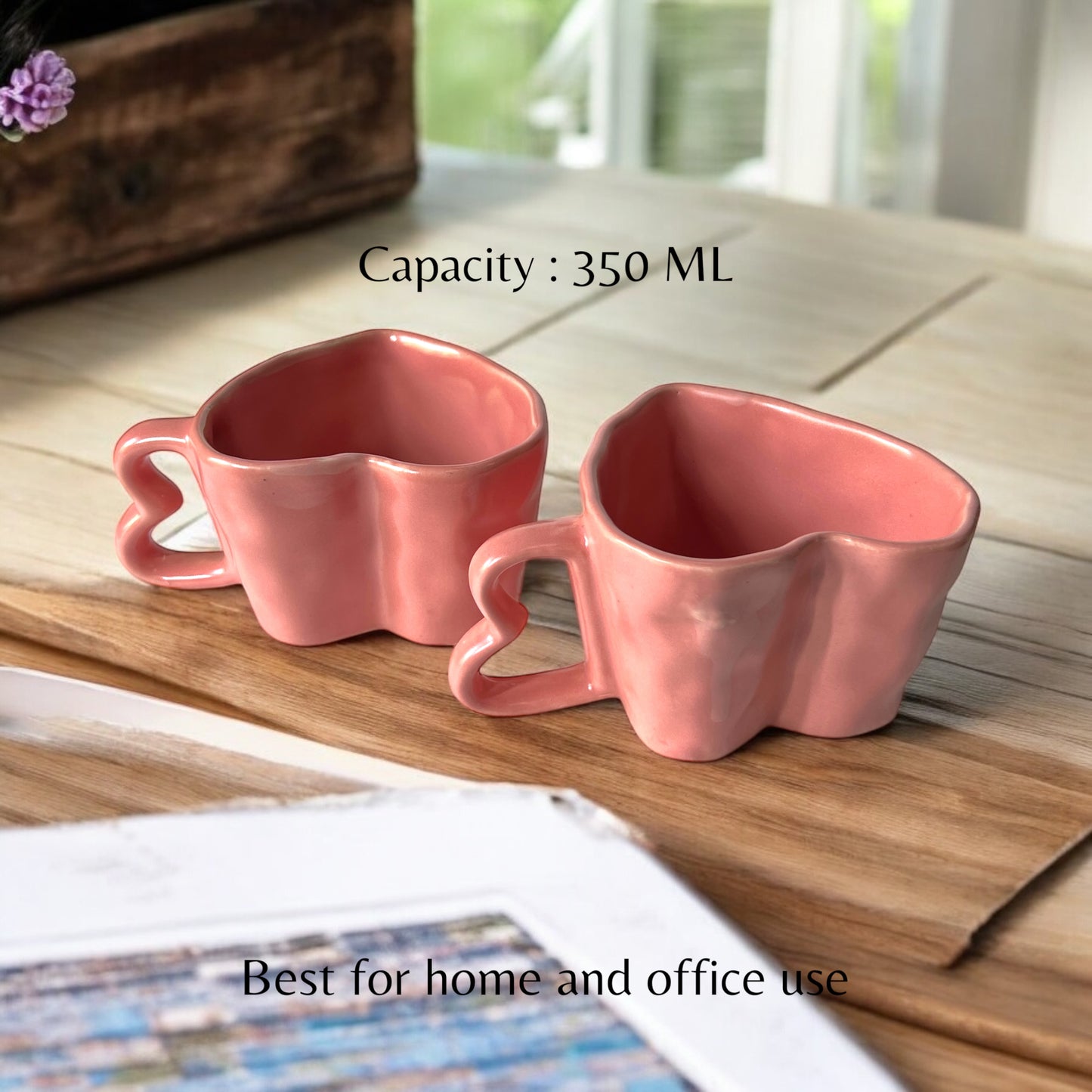 Blush Pink Hearts Coffee Mugs