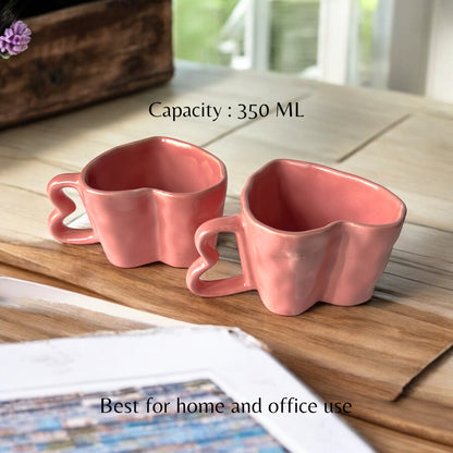 Blush Pink Hearts Coffee Mugs