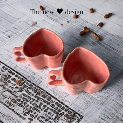 Blush Pink Hearts Coffee Mugs
