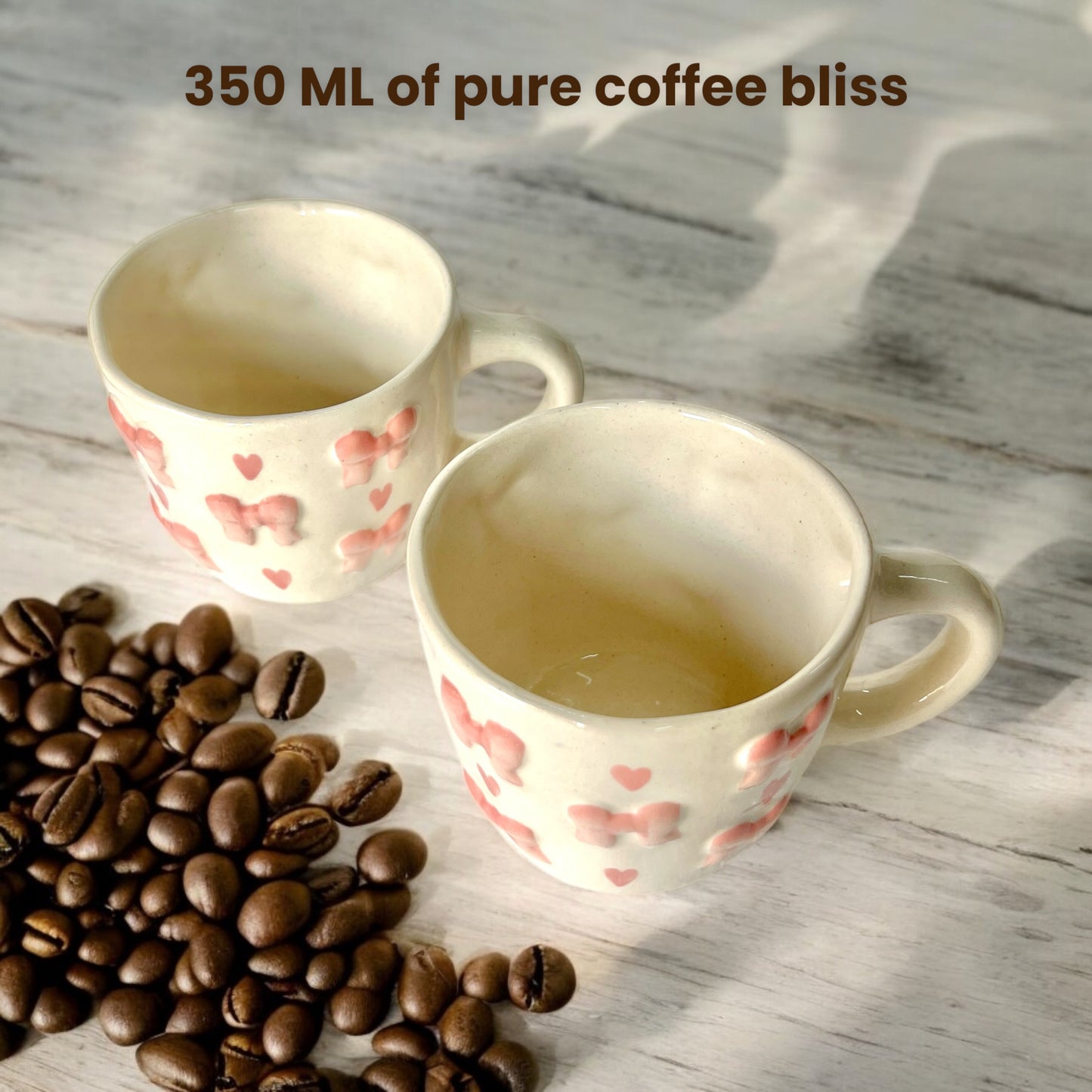 Two Bow and Hearts Mug