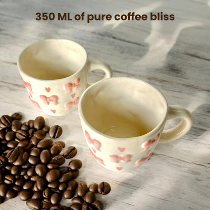 Two Bow and Hearts Mug
