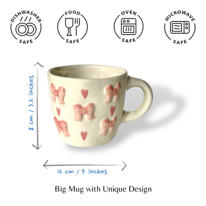 Two Bow and Hearts Mug
