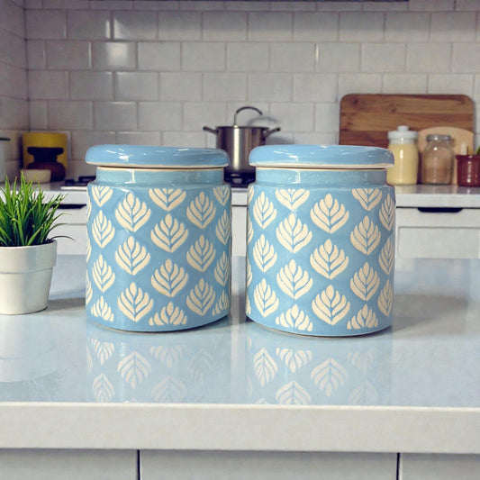 Blue Design Jars Pack of 2