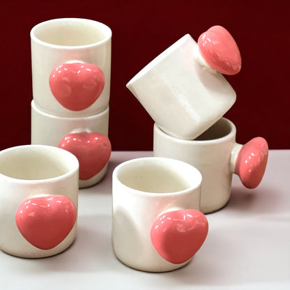 My Pink Heart In You Set of 6 Mugs