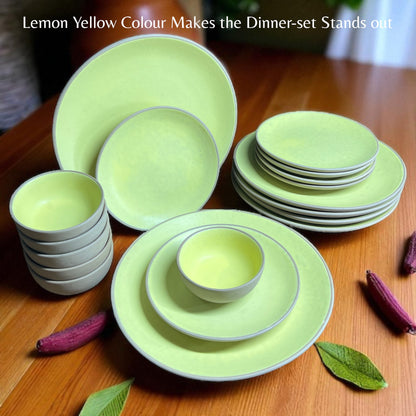 Earthy Lime Yellow Dinner set (18pcs)