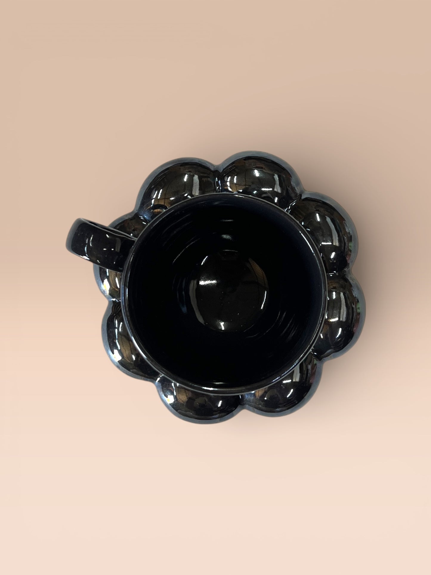 Sparkling Black Mug and Saucer (Pack of 1)