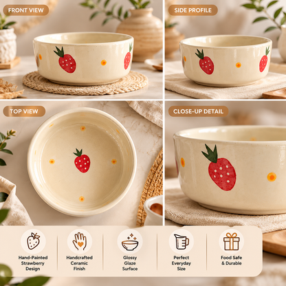 Strawberry Flat Snack Bowl