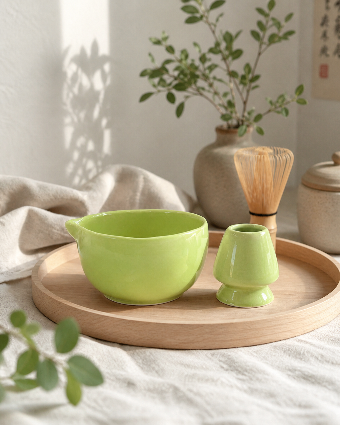 Green Matcha Bowl Set