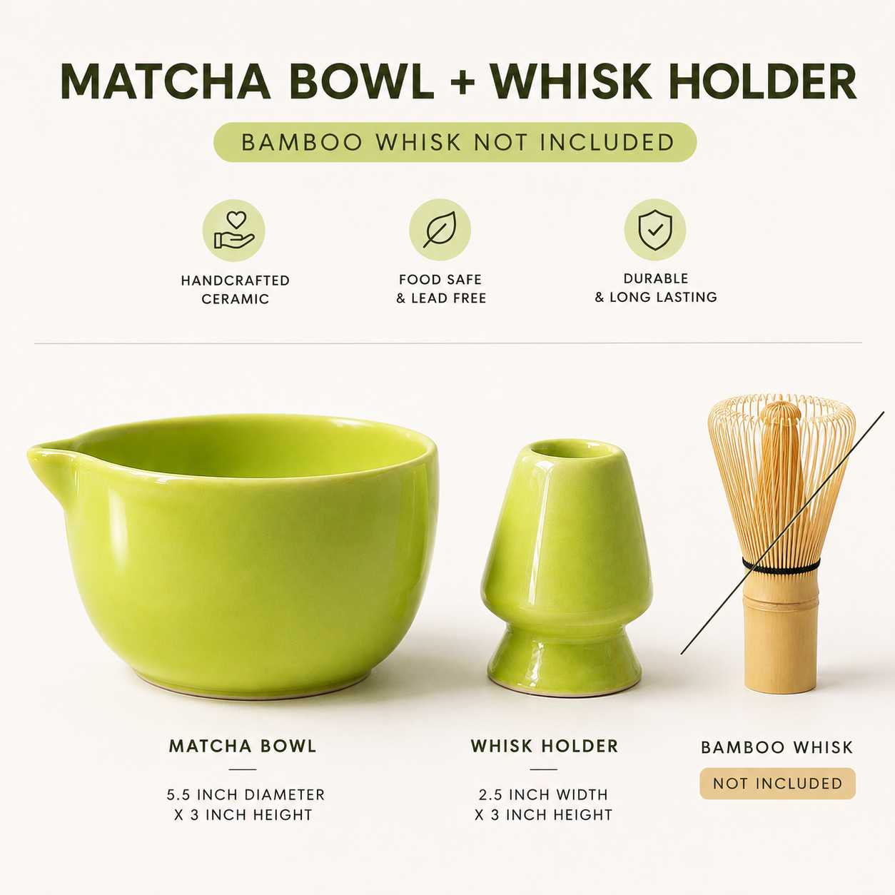 Green Matcha Bowl Set