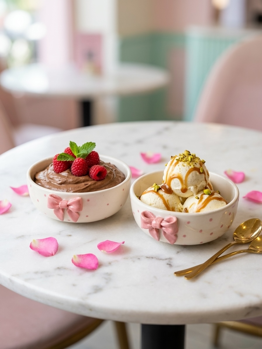 Pink Bow Bowls (Pack of 2)