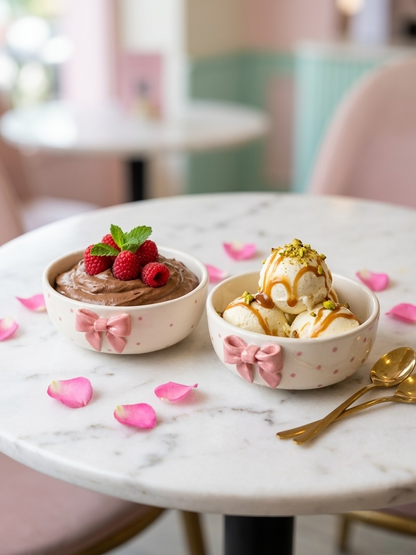 Pink Bow Bowls (Pack of 2)
