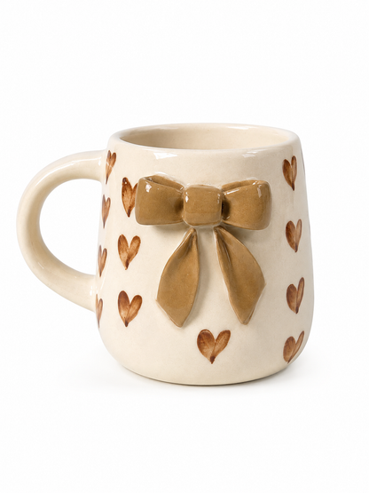Brown Bow Love Mug
