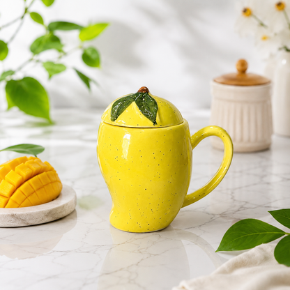 Mango Moon Mug with Lid & Straw