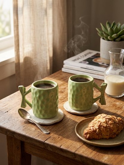 Green Ribbon Mugs